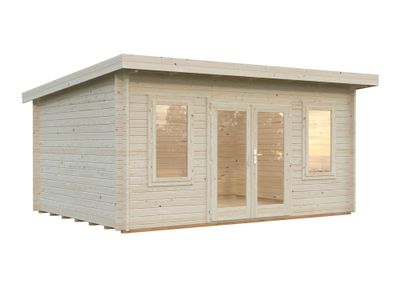 Chalet de jardin en bois Lisa avec toit plat - 19,5 m² hors-tout - Livraison à domicile incluse - PALMAKO