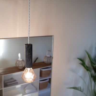 Câble électrique tissu torsadé gris 3m - TIBELEC