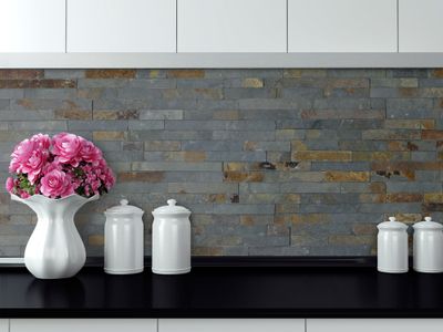 Parement mural intérieur/extérieur pierre naturelle NATIMUR RUSTY 10 x 40 cm paquet de 0.54 m² MODULO