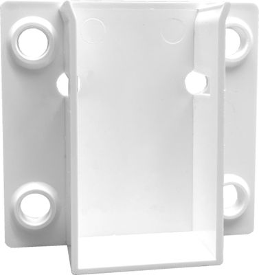 Support mural pour traverse PVC blanc - Lot de 2 - MOREY