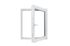 Fenêtre PVC blanc 1 vantail tirant droit H.95 x l. 80 cm CLOSY