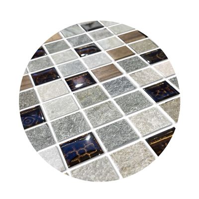 Mosaïque mural intérieur format mini-carreaux crème MALLA BAMBOO 30 x 30 cm vendu à l'unité DISTRIMAT