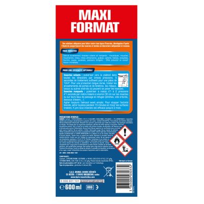 Insecticide tous insectes en aérosol de 600 ml K-PRO