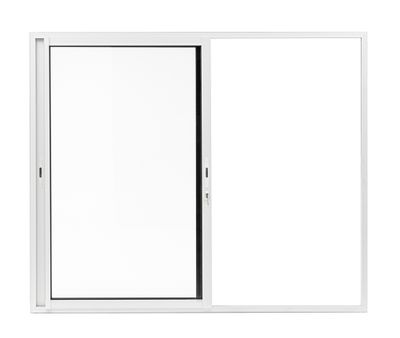 Baie coulissante alu blanc H.2150 x l.2400 mm - Gamme Habitat - CLOSY