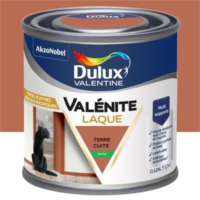 Peinture Boiseries Laque Acrylique Valénite Terre Cuite Satin 125 mL- DULUX VALENTINE