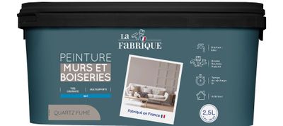 Peinture mur et boiserie Quartz Fumé mat 2,5 L - LA FABRIQUE