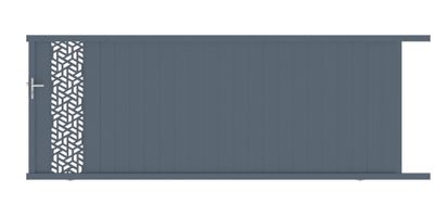 Portail coulissant aluminium THYEZ l.4,00 x H.1,55 m gris JARDIMAT