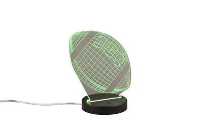 Lampe à poser LED Football noir et transparent 250 lumens blanc chaud - REALITY