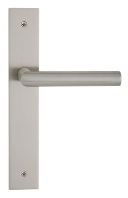 Poignées de porte sur plaques sans trou Edison nickel mat ALPERTEC