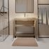 OP Meuble de salle de bains Timber 2 portes 80 x 83 x 46 cm MDF chêne naturel + vasque céramique blanche- AURLANE