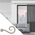 Embout déco crosse à visser en métal diam 16 mm Finition Chrome brossé