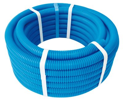 Tube PER NF prégainé bleu diamètre 13/16 mm longueur 25 m SOMATHERM