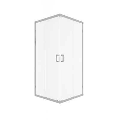 Accès d'angle 80x80x195 cm profilé chrome verre transparent 6 mm Serenity - OCEA