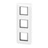 Plaque avec support verticale 3 x 2 modules finition blanche Mosaic LEGRAND