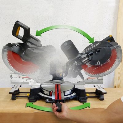 Scie à onglet radiale double inclinaison 1 600 W EnergySaw-305STB2 - PEUGEOT