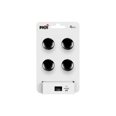 Bouton de meuble rond noir mat diamètre 25 mm par 4 REI