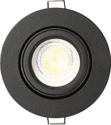 Spot LED encastrable GU10 BBC orientable Noir - Birdy ARLUX
