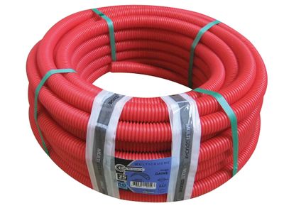 Couronne tube multicouche gainé rouge Ø 16 mm longueur 25 m - QUICK PLOMBERIE