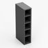 Range bouteilles graphite gris L 15 x H 70 x P 30 cm