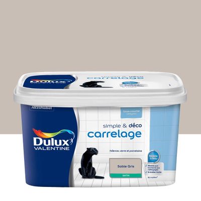 Peinture pour carrelage simple & déco Sable Gris Satin 2 L - DULUX VALENTINE