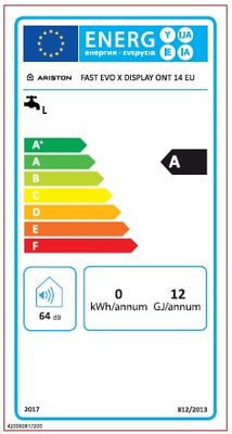 Chauffe-eau Fast Evo Low Nox Gaz Naturel 14 litres ARISTON