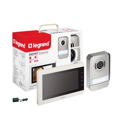 Visiophone écran 7 pouces blanc avec platine - Easykit Essential LEGRAND