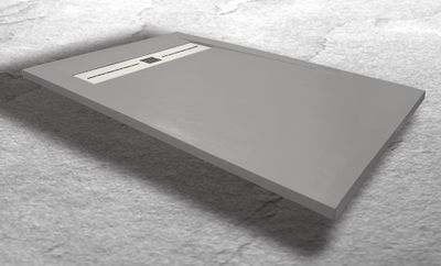 Receveur de douche 80x160 cm résine allégée ciment P33 - EGORE