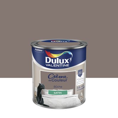 Peinture crème de couleur Bûche Satin 0,5 L - DULUX VALENTINE