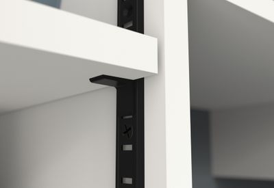 Taquet d'étagère pour crémaillère 11 à 14 mm aluminium noir par 24 - CIME