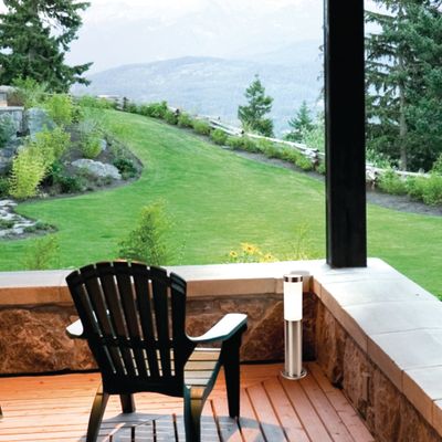 Borne extérieur E27 45cm Davis nickel brossé IP44 60W - COREP