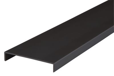 Nez de cloison large aluminium noir - Ép.10 x l.74 mm - L.2.60 m - SPTD
