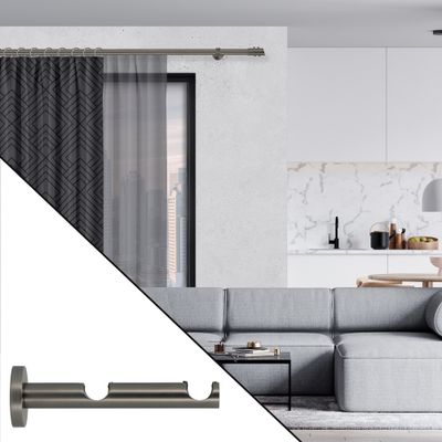 Support ouvert double en métal diam 20 mm Finition Gun foncé - MOBOIS