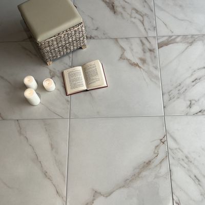 Carrelage sol intérieur effet marbre beige ROYAL ép 10 mm 60 x 60 cm paquet de 1,11 m ² PAREFEUILLE