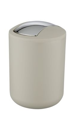 Poubelle avec couvercle basculant 2L taupe