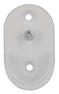 Support mural pour barre de penderie métal diam 25 mm Finition blanc par 2 MOBOIS