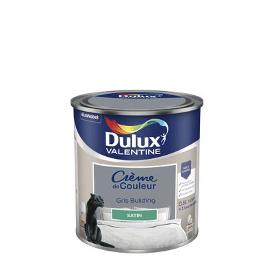 Peinture Crème de Couleur Gris Building satin 0,5 L - DULUX VALENTINE