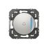 Bouton poussoir encastrable pour sonnette avec voyant lumineux Aluminium - Dooxie LEGRAND