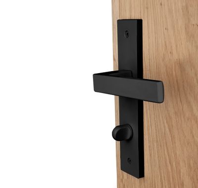 Poignées de porte Loft noir mat à condamnation ALPERTEC