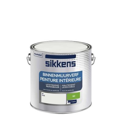 Peinture murs et plafonds acrylique blanc mat 2,5 L - SIKKENS
