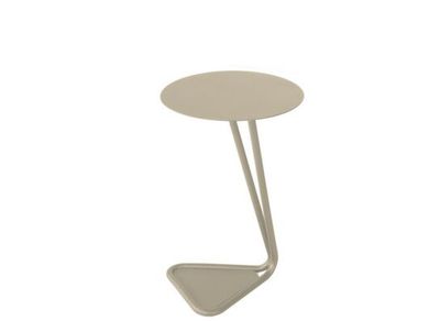 Table basse de jardin EZE aluminium et acier crème ø 40 cm, Livraison à domicile incluse - PROLOISIRS