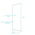 Paroi de douche latérale fixe 80x185 cm profilé blanc verre transparent 5 mm Spot - AURLANE