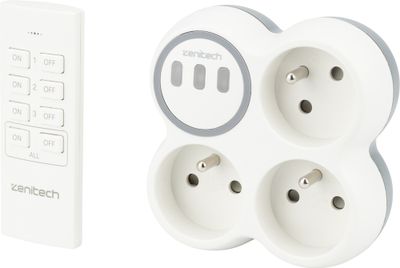 Multiprise murale télécommandée 3 prises - Boléa ZENITECH