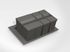 Poubelles de tri sélectif en plastique gris anthracite mat par 3 OFITRES