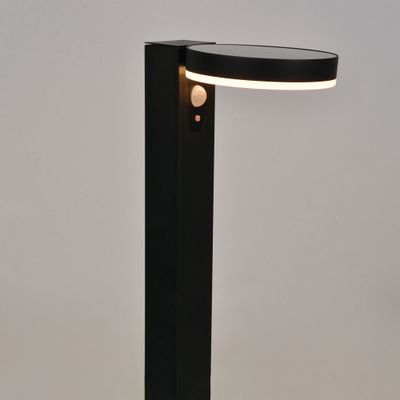 Borne extérieur solaire LED 60cm détecteur de mouvements Halo noir IP44 500 lumens blanc chaud - COREP