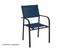 Fauteuil de jardin DUCA aluminium et textilène graphite bleu - PROLOISIRS