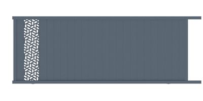 Portail coulissant aluminium THYEZ l.4,00 x H.1,55 m motorisé gris JARDIMAT