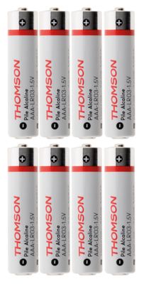 Lot de 8 piles alcalines AAA ou LR03 - THOMSON