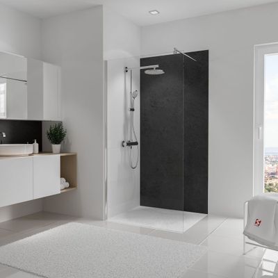 Panneau mural de douche 100x210 cm ardoise DécoDesign Softtouch - SCHULTE