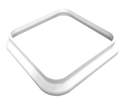 Cache pour platine de fixation pour poteau de clôture PVC blanc - Lot de 5 - MOREY