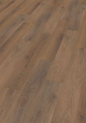 Sol vinyle effet bois marron TABAC SPC ép 5,2 mm 18,0 x 122,0 cm compatible pièce humide paquet de 2,196 m² HKS